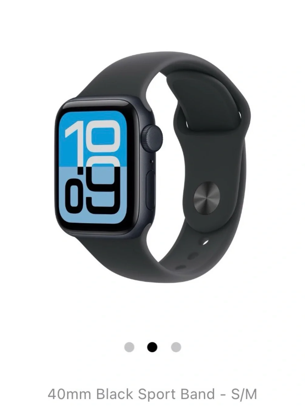 Apple 40mm Black Sport Band S/M